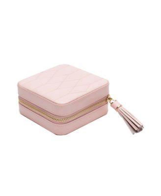 Caroline Zip Travel Jewelry Case - Rose Quartz