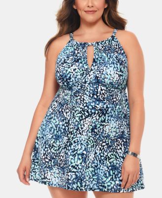 high neck swimdress