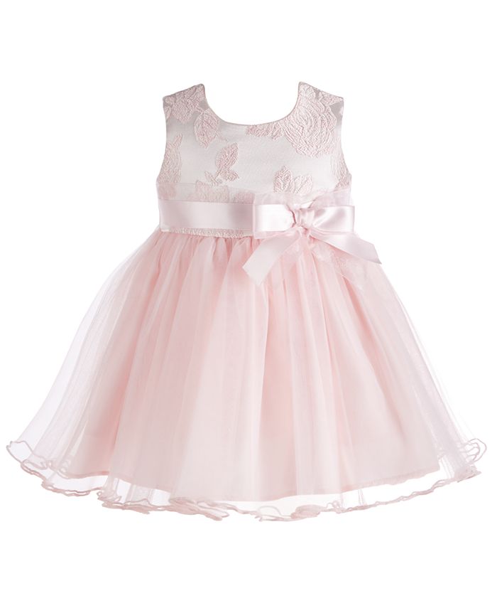 Bonnie Baby Baby Girls Brocade Ballerina Dress - Macy's