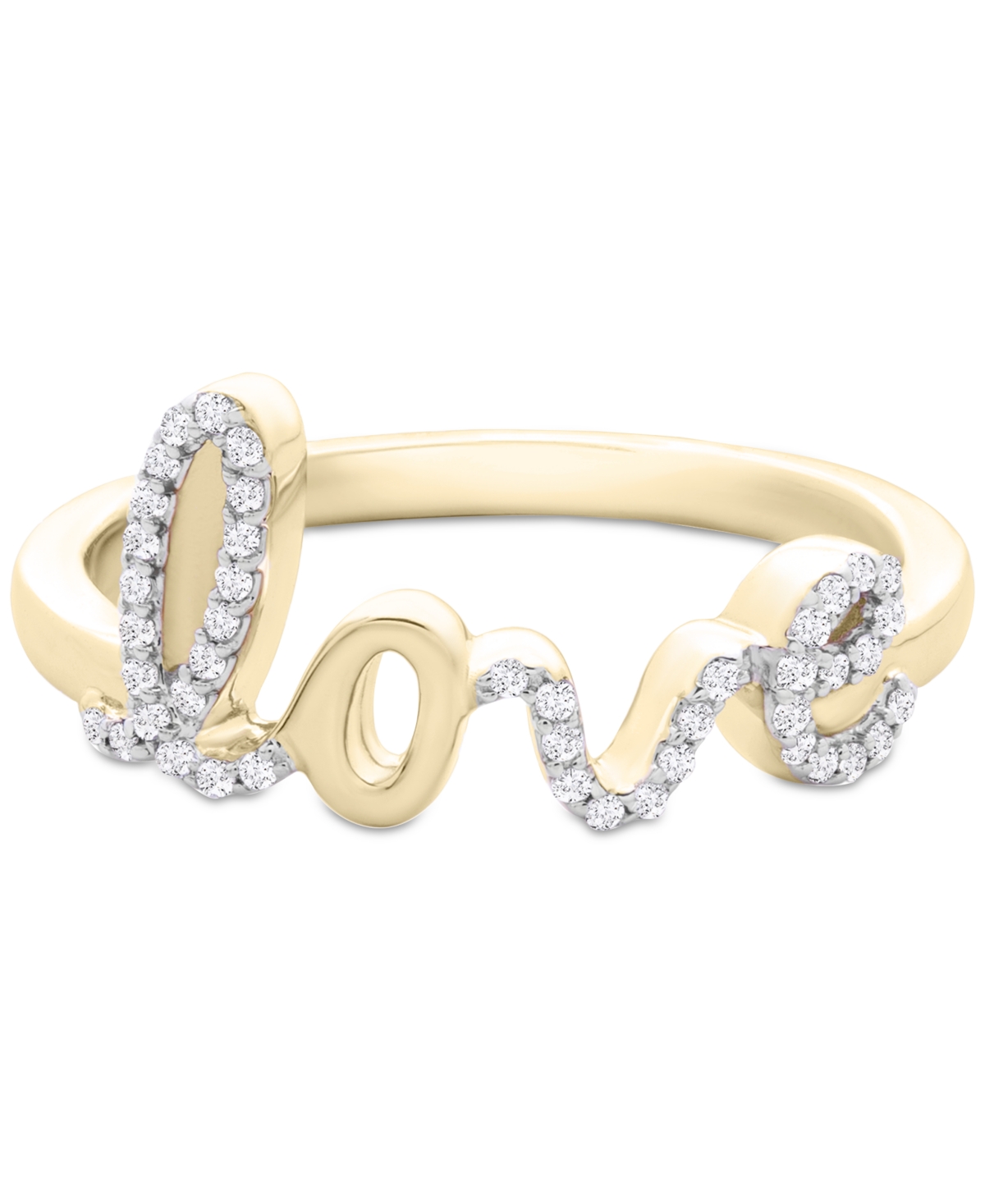 Diamond Love Ring (1/6 ct. t.w.) in 14k Gold or 14k White Gold, Created for Macy's - White Gold