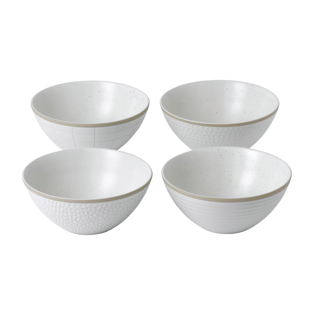 Exclusively for Gordon Ramsay Maze Grill Mixed White Bowls, Set of 4 - White