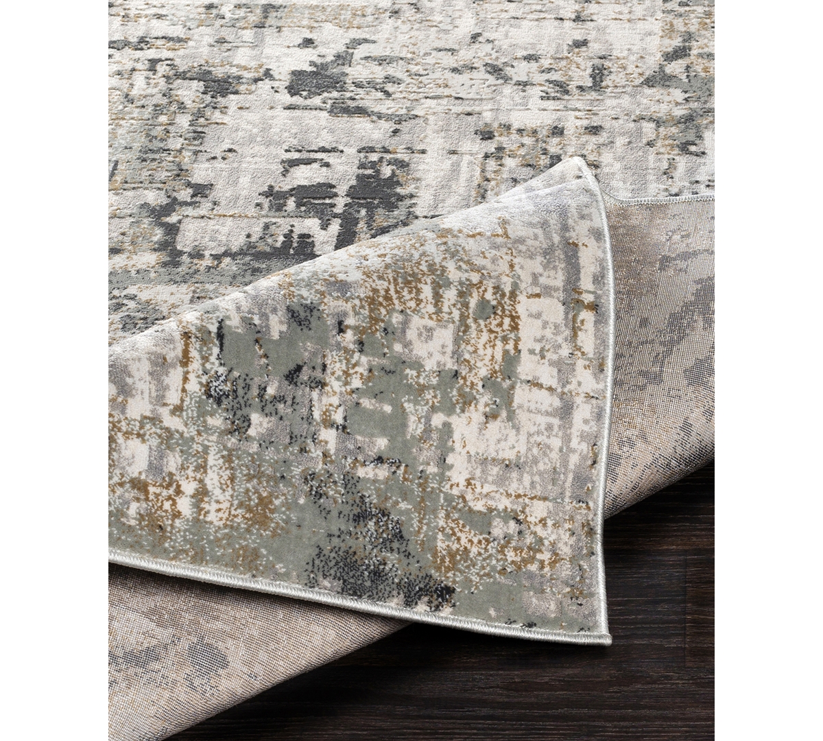 Livabliss Quatro Qua-2302 Silver Gray 5'3" x 7'3" Area Rug