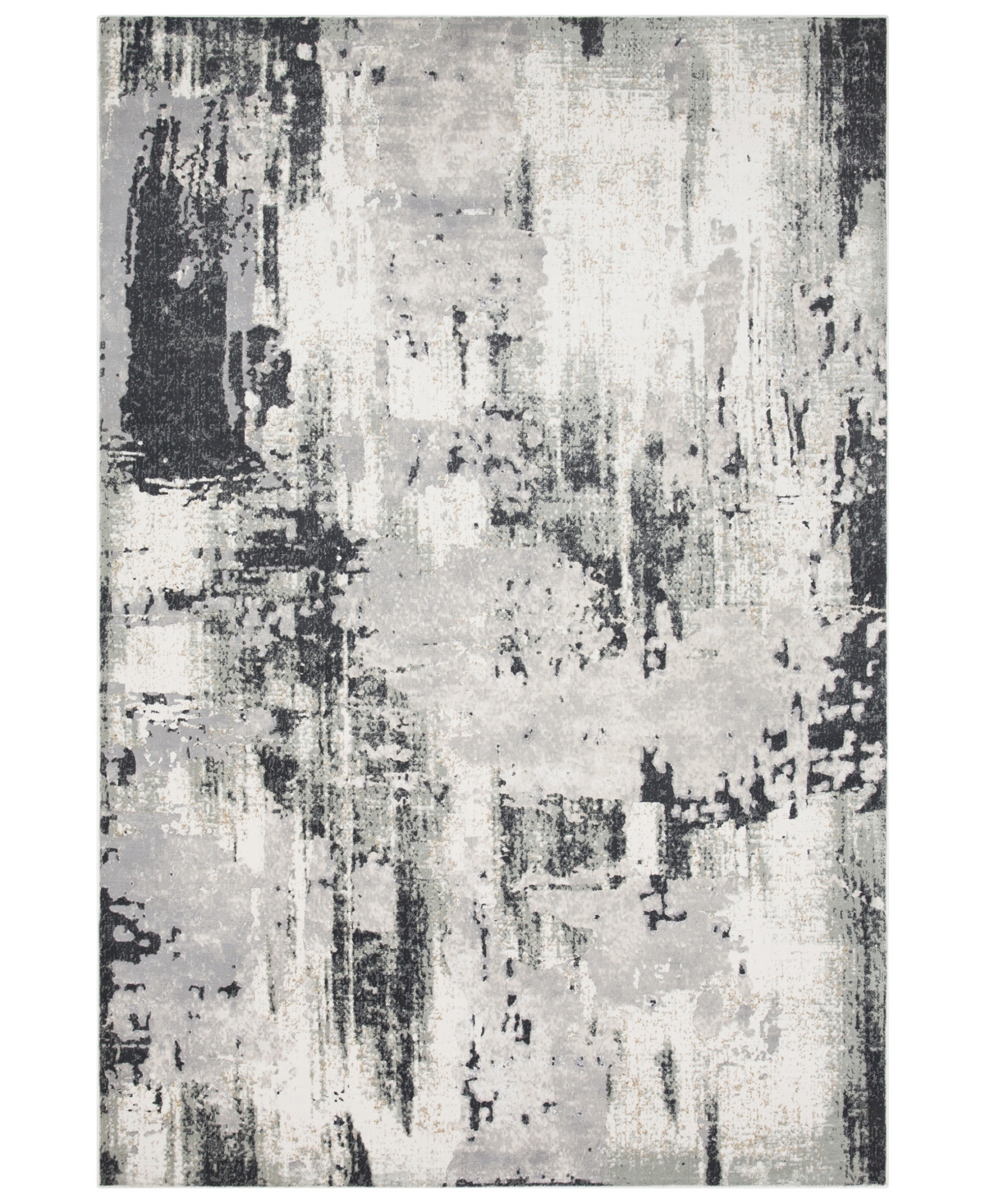Surya Quatro Qua-2307 Charcoal 7'10in x 10'3in Area Rug - Charcoal