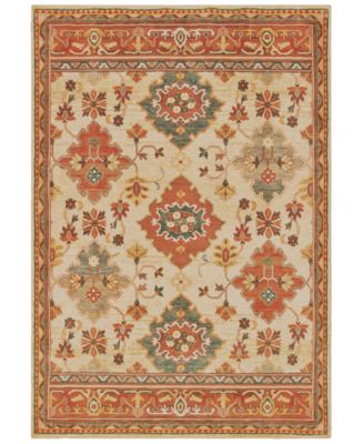 Oriental Weavers - Toscana 9570A Ivory/Orange 3'10" x 5'5" Area Rug