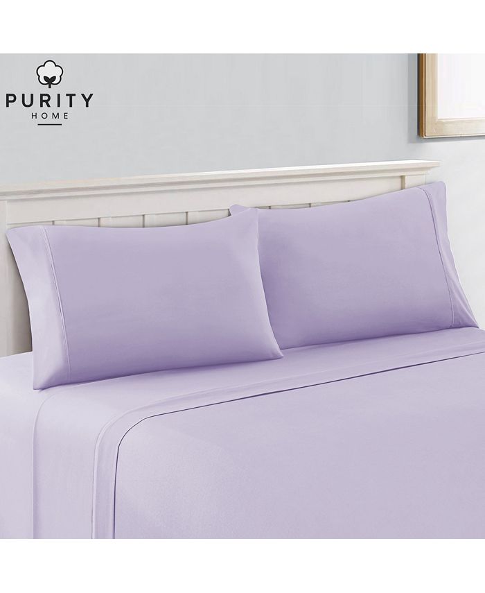 Purity Home 300 Thread Count 100 Cotton 4 Piece Bedsheet Set Full