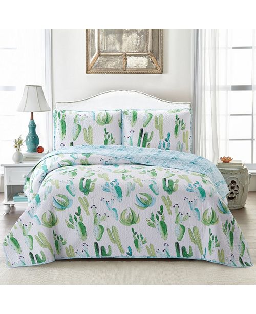 Welcome Industrial Cactus 2 Piece Quilt Set Twin Reviews