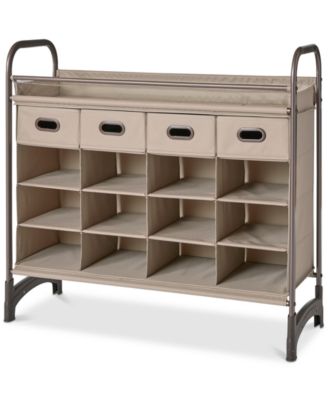 Neatfreak - Maximize Stackable 16-Cubby Shoe Organizer with 4 Drawers