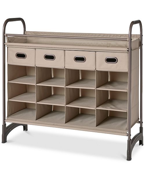 Neatfreak Maximize Stackable 16 Cubby Shoe Organizer With 4