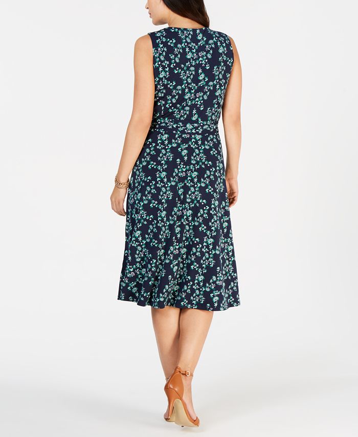 Charter Club Petite Belted Midi Dress, Created for Macy's - Macy's