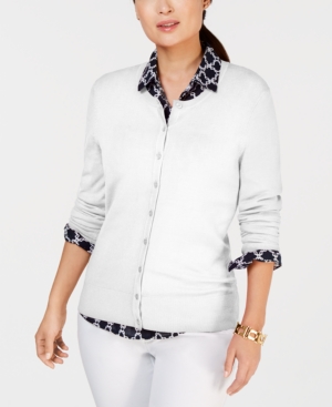 Charter Club Long-Sleeve Button-Front Cardigan Created for Macy's