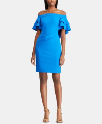 lauren ralph lauren tiered overlay dress