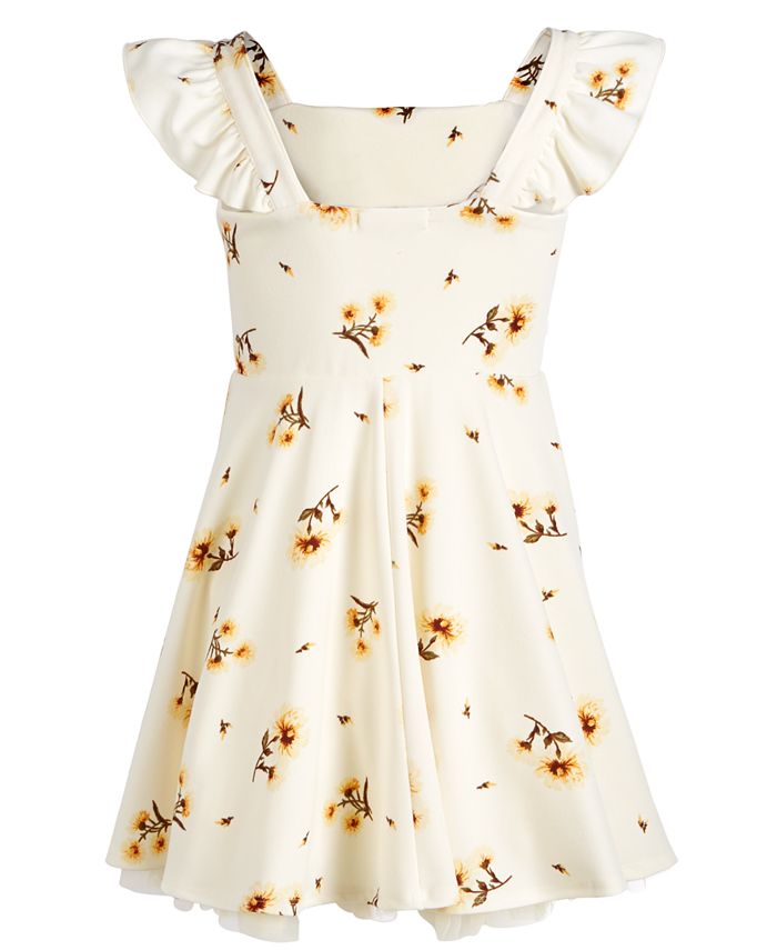 Beautees Big Girls Sunflower-Print Skater Dress & Reviews - Dresses ...