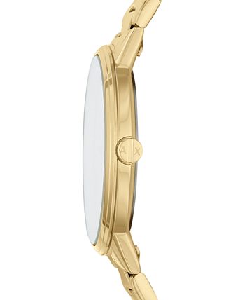 A|X Armani Exchange Men\'s Cayde Watch Gold-Tone Steel Stainless Bracelet - Macy\'s 42mm