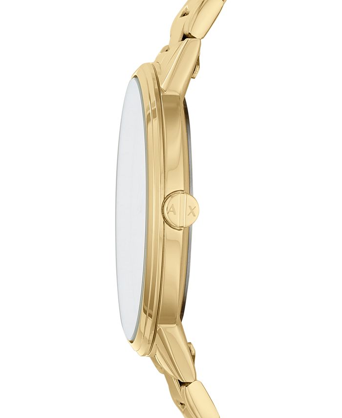 Armani Exchange Cayde Analog Gold Dial Gold Steel Strap Watch For Men - AX2707