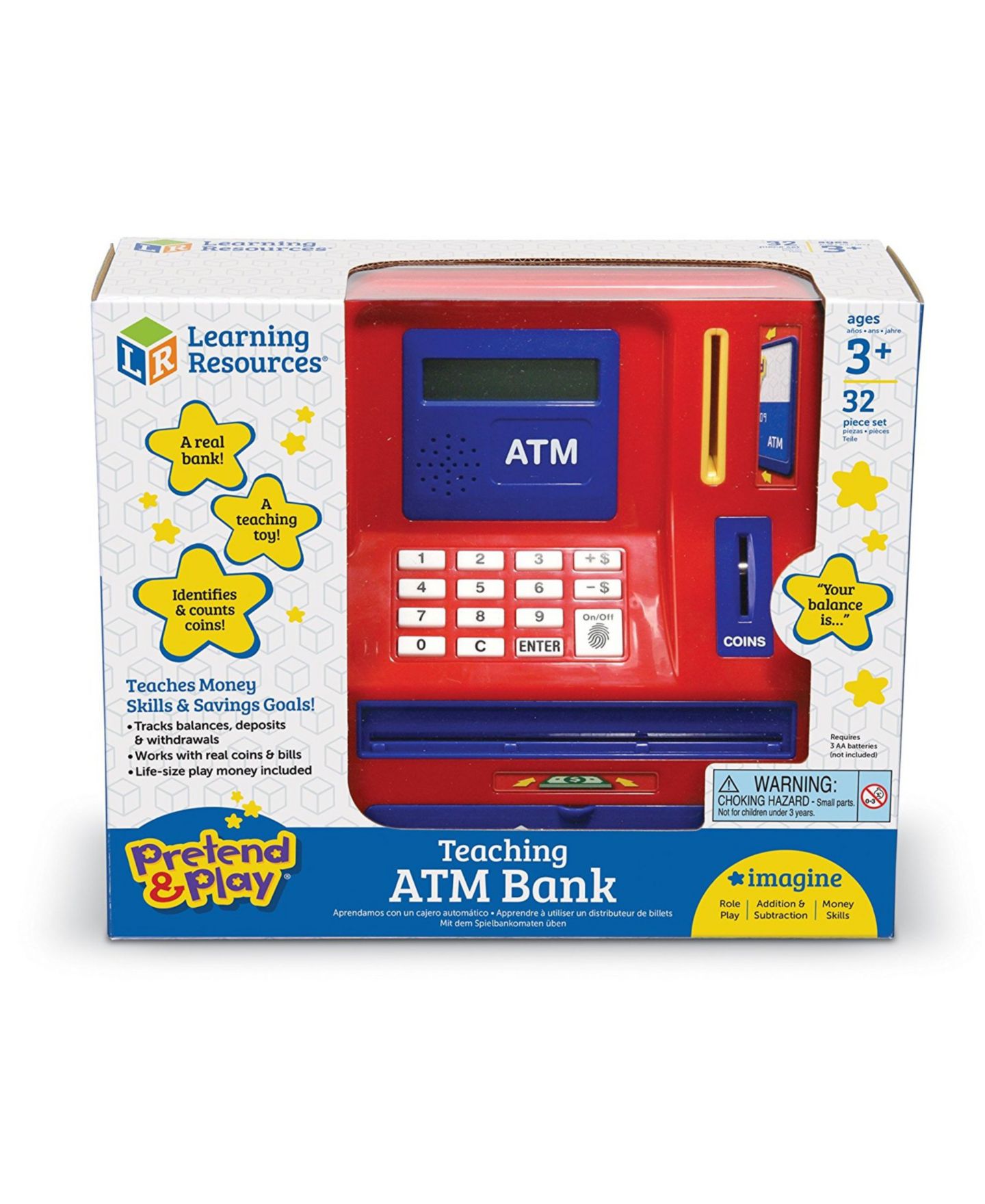 Детская игрушка Areyougame Pretend & Play Electronic Teaching ATM Bank, Ages 3+ — фото 13