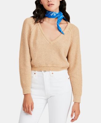 Free People - V-Neck Long-Sleeve Sweater