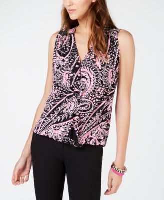 macys sleeveless tops