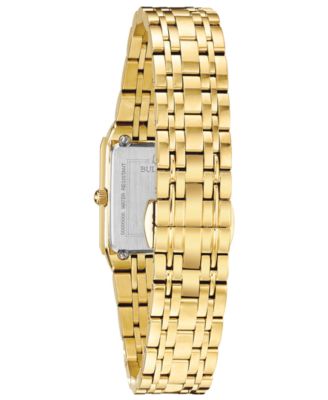 Women's Futuro Diamond-Accent Gold-Tone Stainless Steel Bracelet Watch 20.5x31.5mm