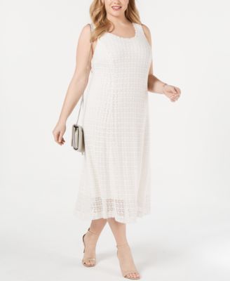 Robbie Bee Plus Size Crochet Lace Dress & Jacket - Macy's