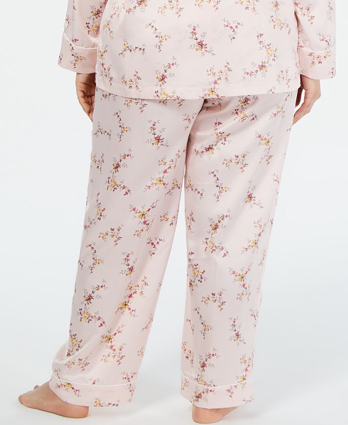 Charter Club Polyester Satin Plus Size Pajama Pants, Created for Macy's Macy's