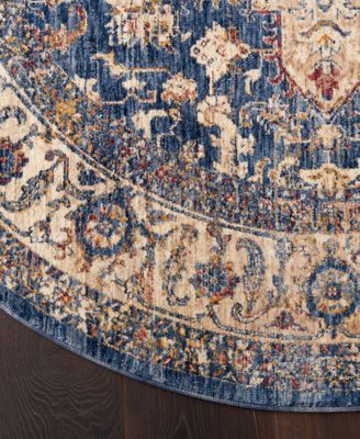 Taza Heriz 5' Round Area Rug