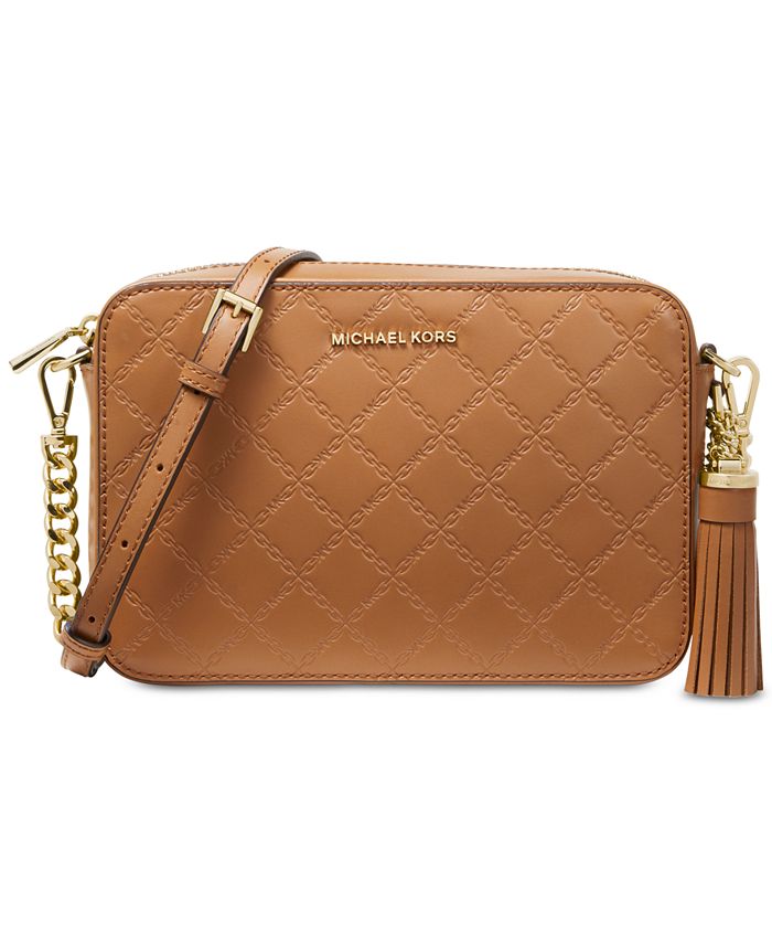 Michael Kors Chain Embossed Leather Camera Bag & Reviews - Handbags &  Accessories - Macy's