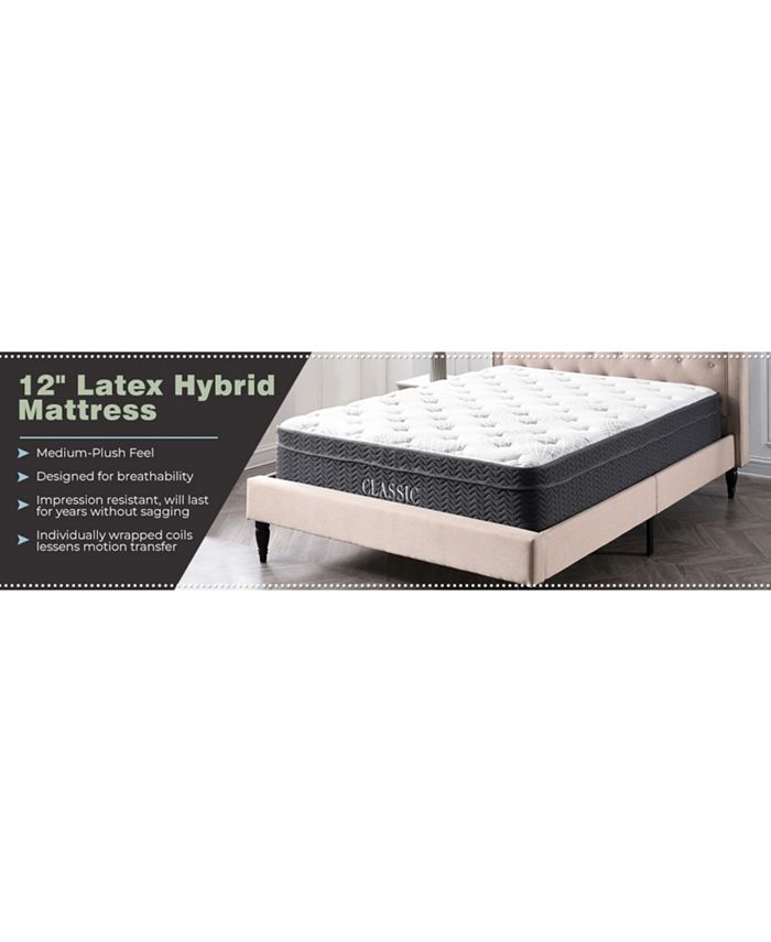 Sleep Trends Essenza 12" Hybrid Latex and Innerspring Plush Mattress