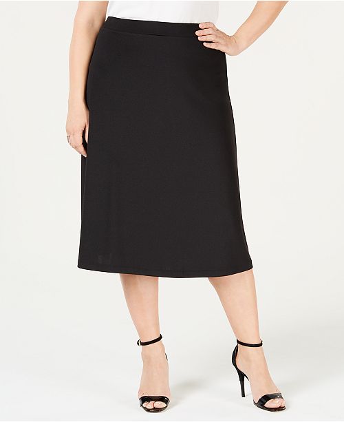 Kasper Plus Size A-Line Midi Skirt & Reviews - Skirts - Women - Macy's