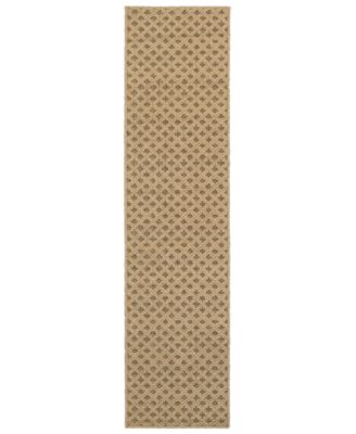 Oriental Weavers - Santa Rosa 5991D Brown/Sand 1'10" x 7'6" Indoor/Outdoor Runner Area Rug