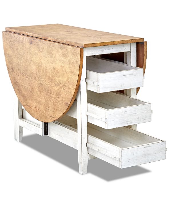 Furniture Neighbors Round Counter Height Drop Leaf Table ... The most common round drop leaf table material is metal.