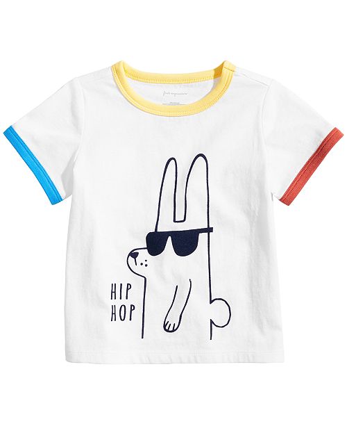 First Impressions Baby Boys Hip Hop Bunny Graphic T Shirt Created