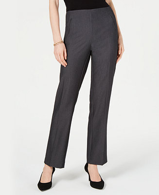 Style & Co Petite Tummy-Control Straight-Leg Pants, Created for Macy's ...