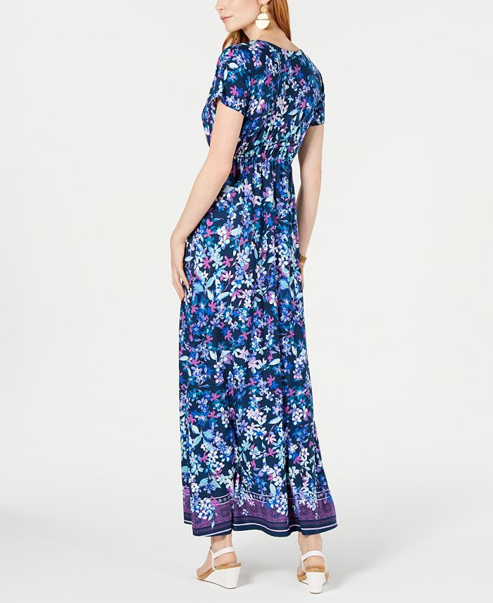 Style & Co Petite Printed Maxi Dress, Created for Macy's - Macy's