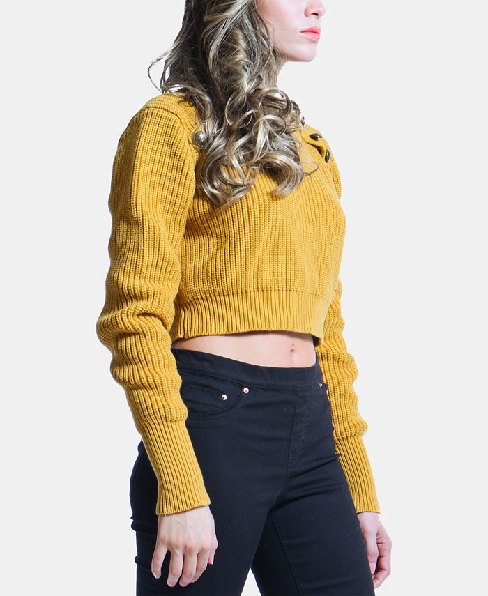 ARTISTIX Cotton Cropped Sweater Macy's