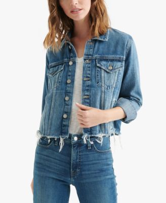 Lucky Brand Frayed Hem Denim Jacket Macy s