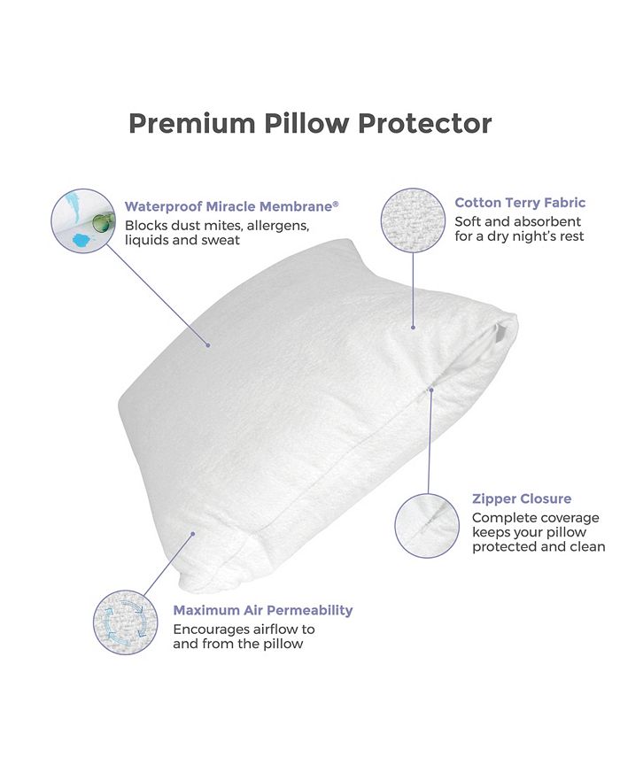 ProtectABed King Premium Cotton Terry Pillow Protector Macy's