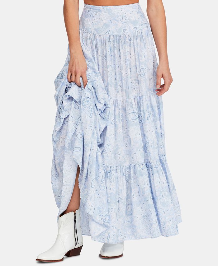 Jeannette printed tiered maxi skirt on sale