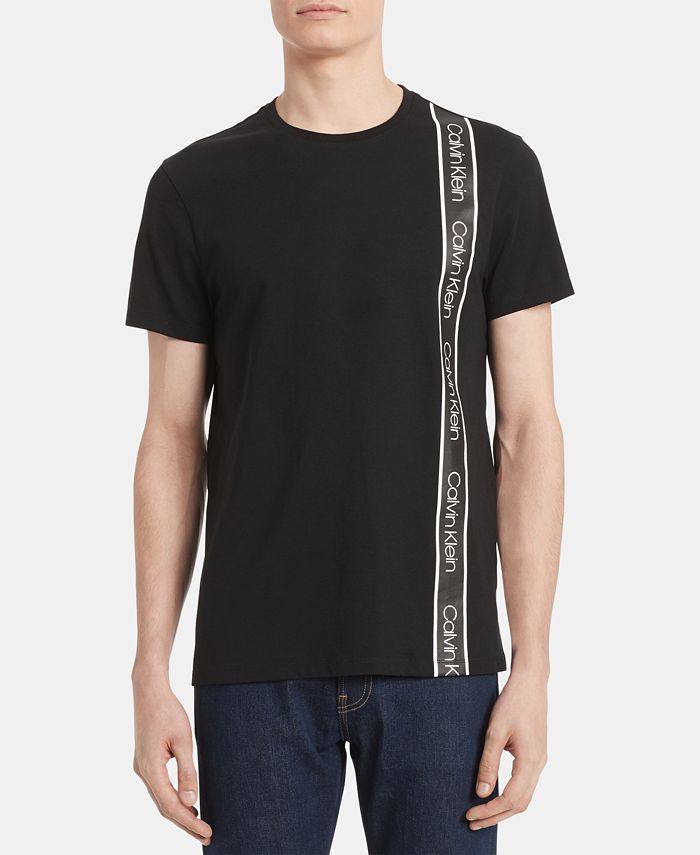 Calvin Klein Men's Sideways Logo Stripe T-Shirt - Macy's