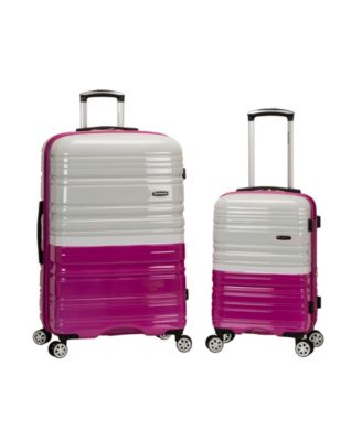 rockland melbourne 2 piece hardside spinner luggage set