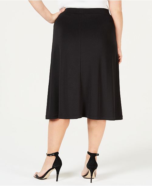 Kasper Plus Size A-Line Midi Skirt & Reviews - Skirts - Women - Macy's
