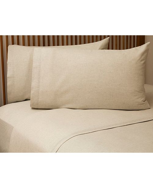 La Rochelle Oatmeal Solid Flannel Sheet Set Queen & Reviews - Sheets & Pillowcases - Bed & Bath ...