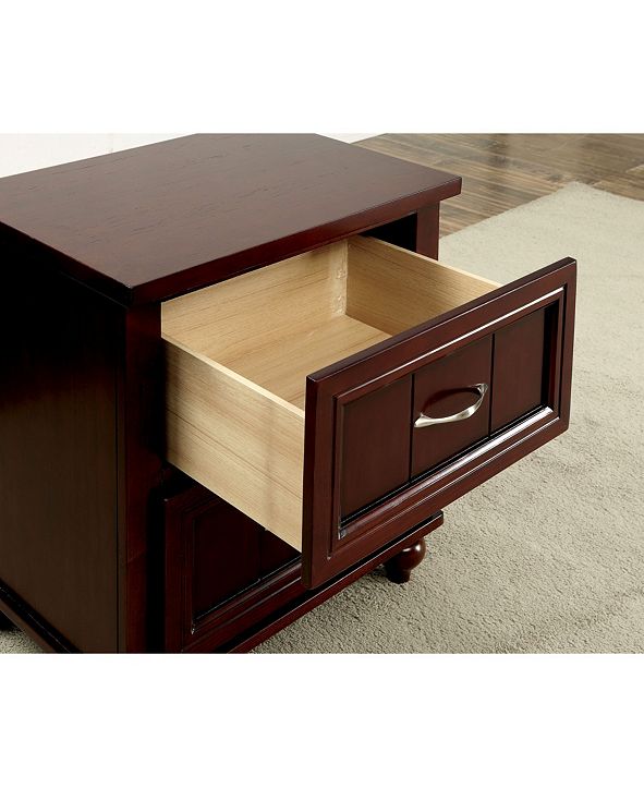 Furniture of America Elias 2-drawer Nightstand & Reviews - Furniture - Macy&#39;s