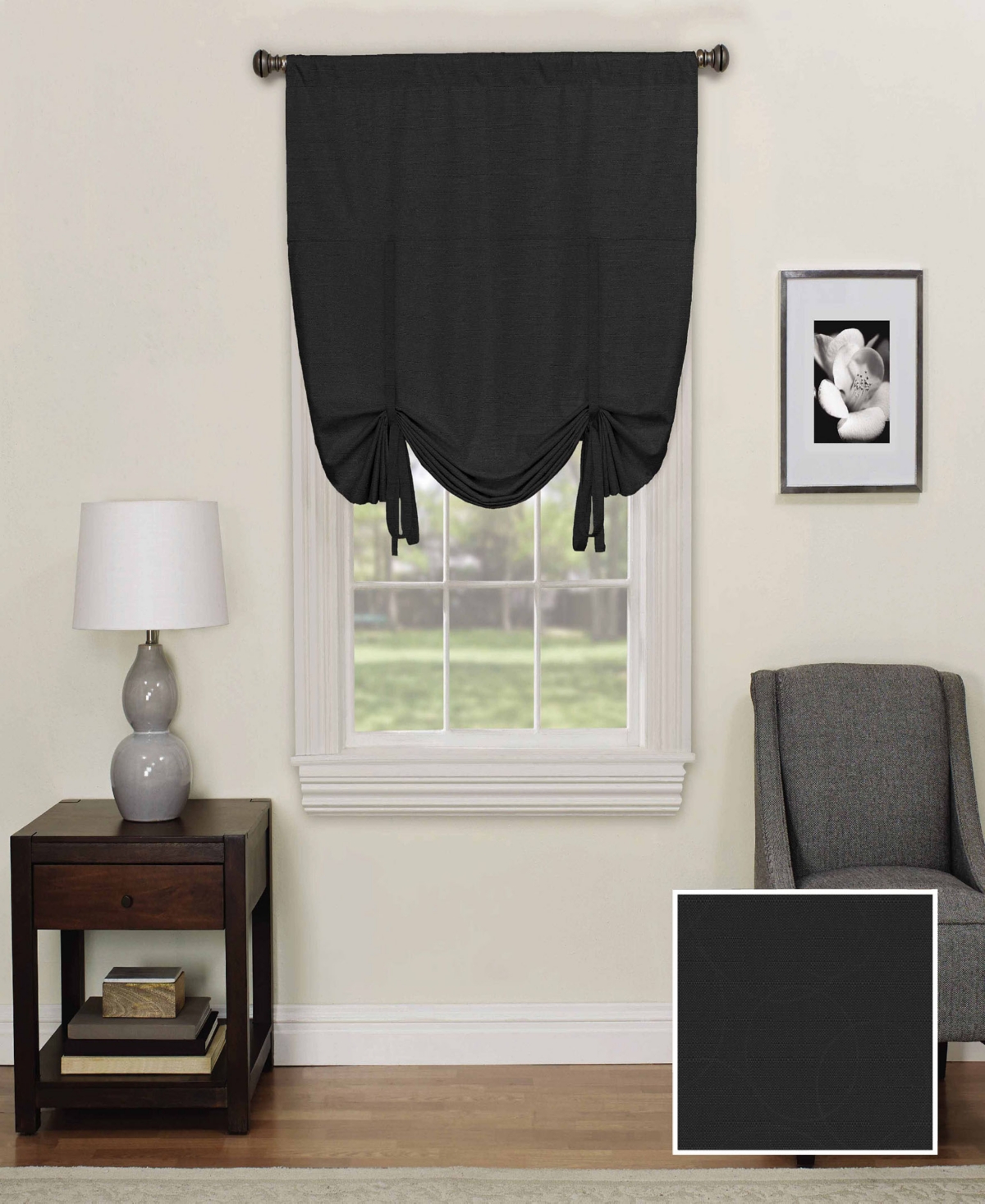 Shop Eclipse Kendall Blackout Tie-up Shade, 42" X 63"
