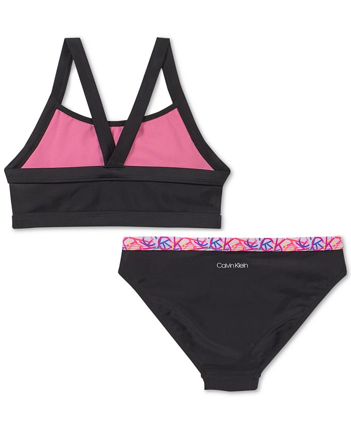 Bikini - 2-Pc. Calvin Girls Big Swimsuit Macy\'s Klein Logo-Print