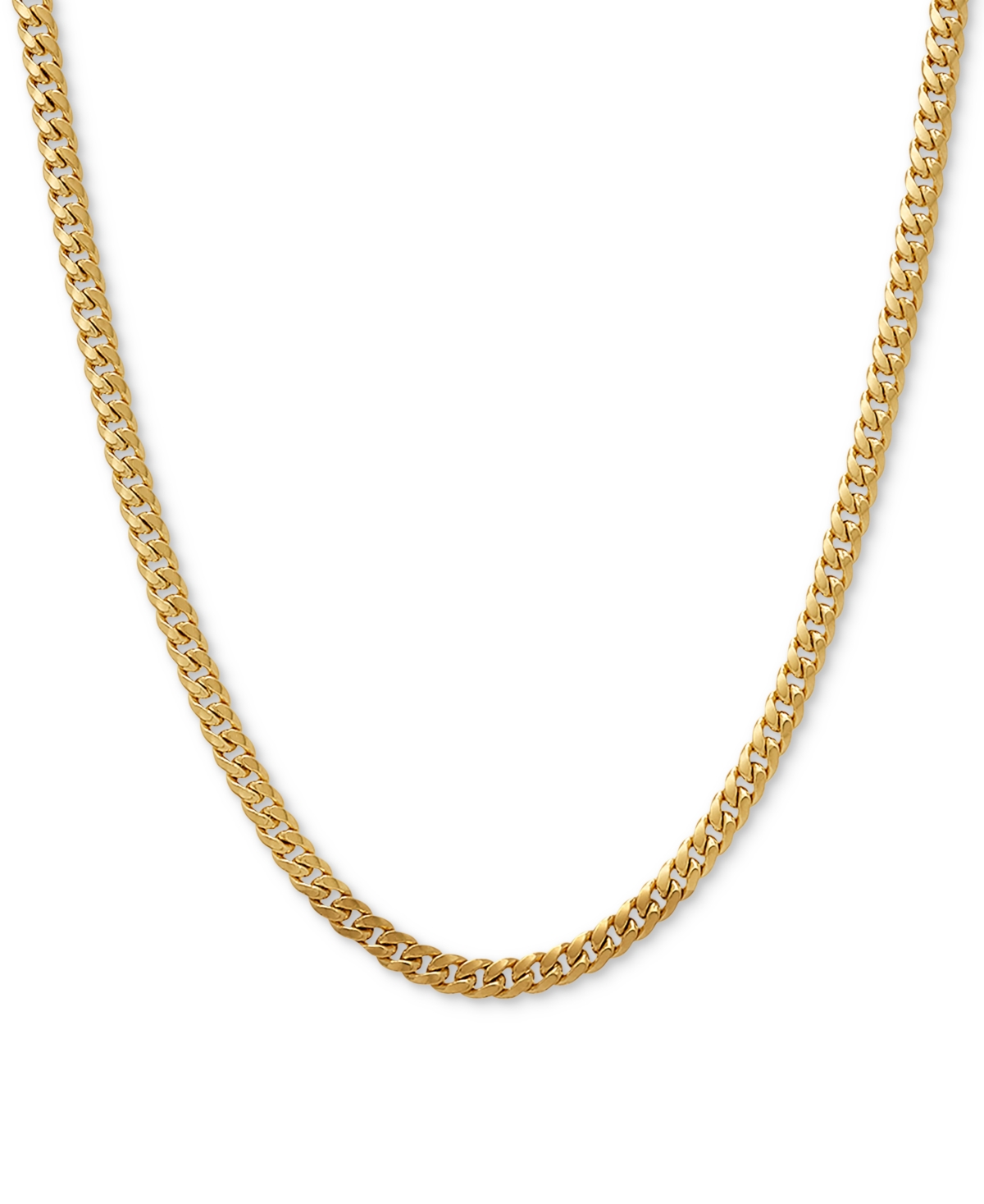 ITALIAN GOLD CURB LINK 22" CHAIN NECKLACE IN 14K GOLD