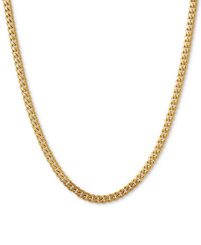 Italian Gold - Curb Link 22" Chain Necklace in 14k Gold