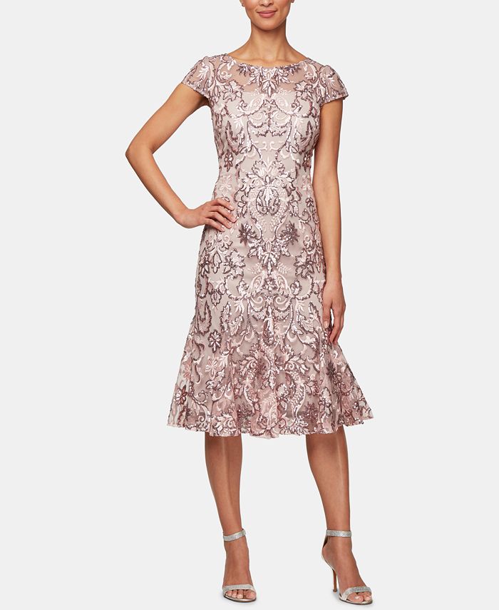 Alex evenings fit store and flare dress