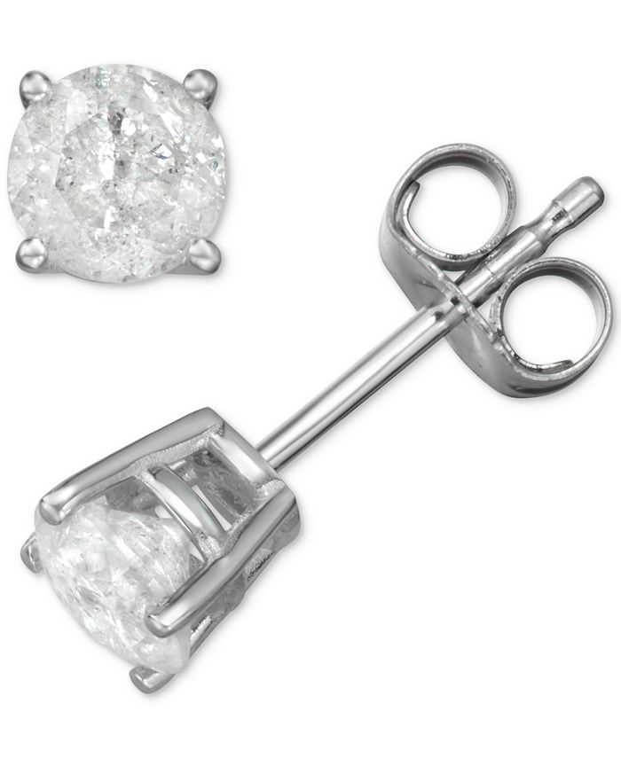 Macy's Diamond Stud Earrings (3/4 ct. t.w.) in 14k White Gold Macy's