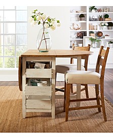 Trisha Yearwood Coming Home Drop Leaf Dining 3-Pc. Set (Dining Table & 2 Counter Stools)