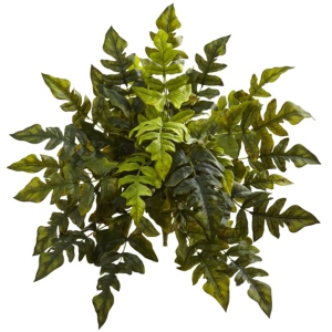 Nearly Natural 24" Holly Fern Artificial Plant, Set Of 2 In Green